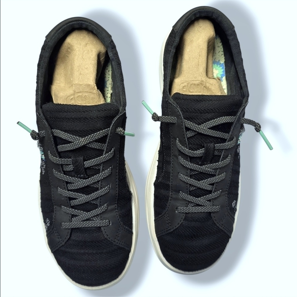 🟢Hey Dude Karina Cottage Crochet Embroidered Slip-On Lace-Up Low Top Sneakers 8 - Picture 9 of 16